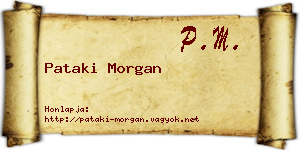 Pataki Morgan névjegykártya
